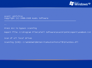 Avast Boot Scan