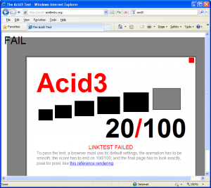 Acid3-Internet Explorer 8
