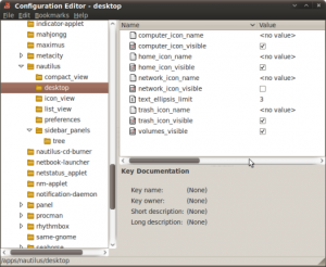 GNOME Configuration Editor - Desktop