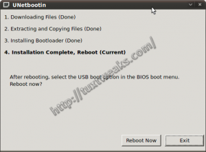 UNetbootin Done