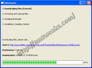 UNetbootin on Windows Downloading and Installing FreeDOS