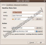 Nautilus Actions: Add New Action
