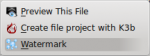 KDE Watermark Action