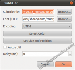 Configure Subtitler