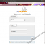 phpMyAdmin login screen