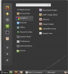 Mint 13 Cinnamon Graphics Menu