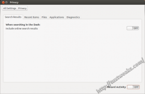 Ubuntu Privacy Settings