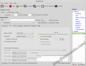 Re-encoding the file with Handbrake