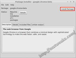 Install Chrome Beta Linux